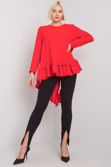 Sarkana blūze ar volānu... 2