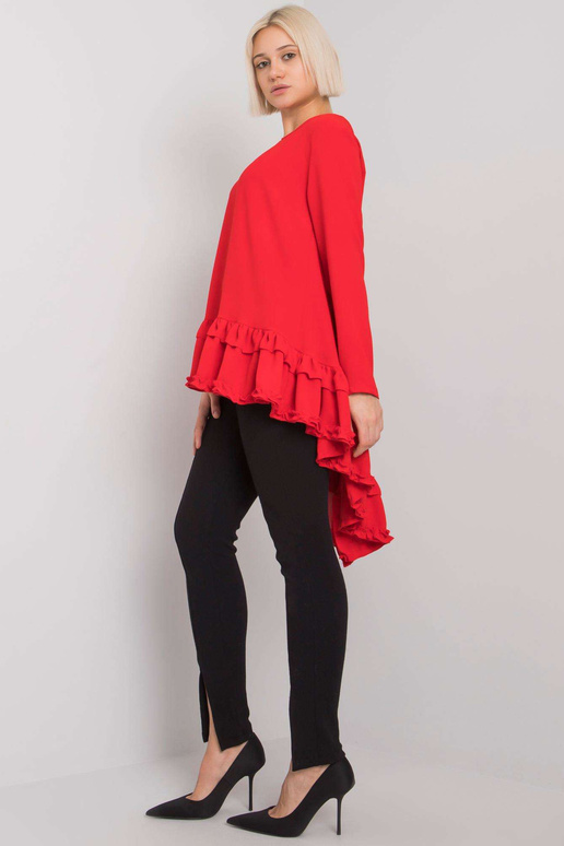 Sarkana blūze ar volānu Tracy RUE PARIS