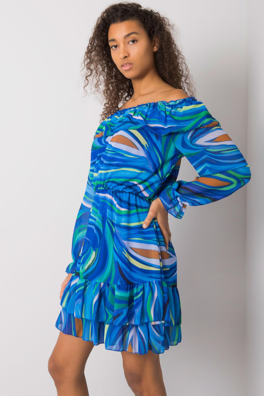 Zila Edmonton Ruffle spāņu kleita