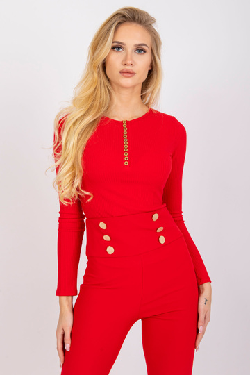 Sarkana blūze ar svītrām no... 2