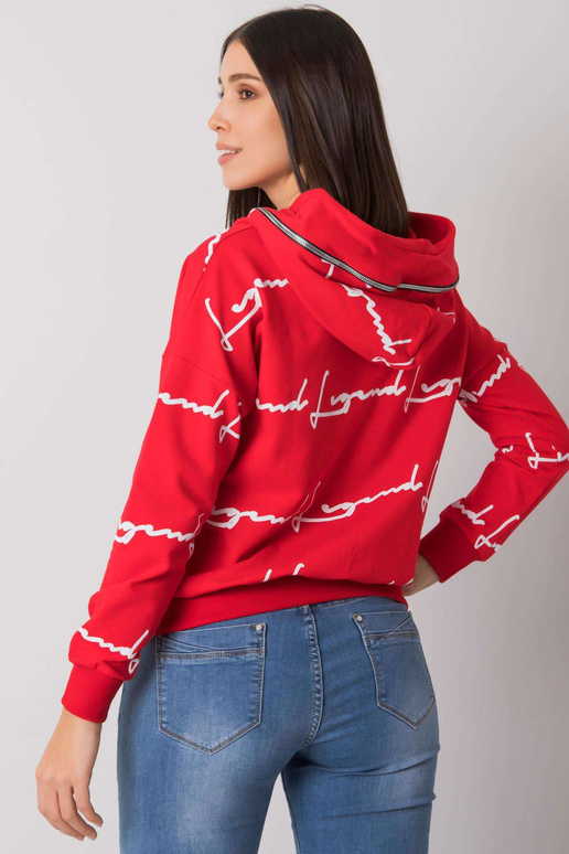 Sarkans plus izmēra sporta krekls ar...