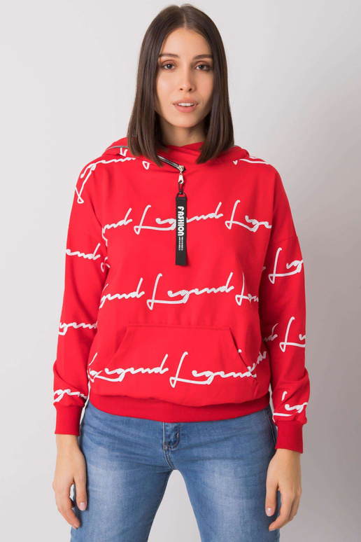 Sarkans plus izmēra sporta krekls ar...