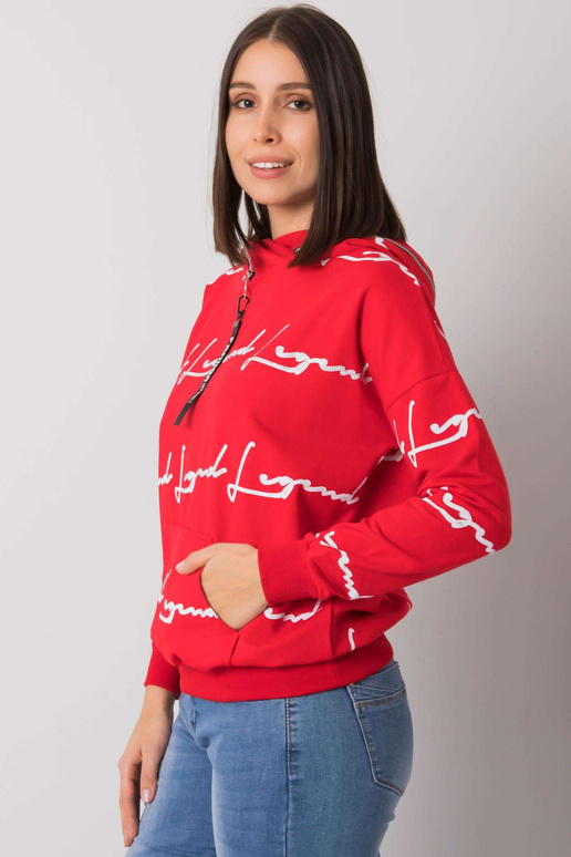 Sarkans plus izmēra sporta krekls ar...