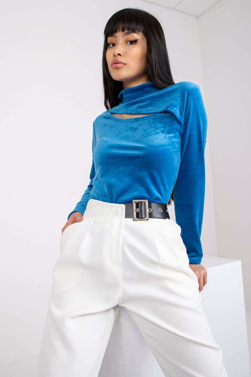 Sieviešu zila velūra blūze...