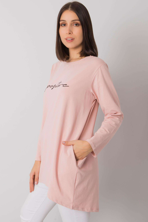 Netīri rozā plus izmēra tunika ar...