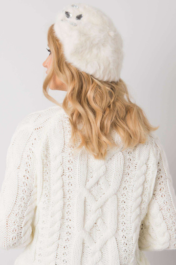 Ecru sieviešu berete ar...