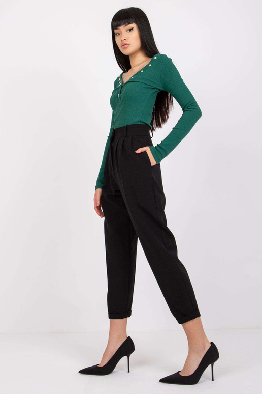 Melnas elegantas bikses ar Naomi kabatām
