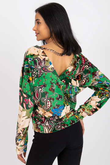 Zaļa raksta blūze ar ķēdīti... 2