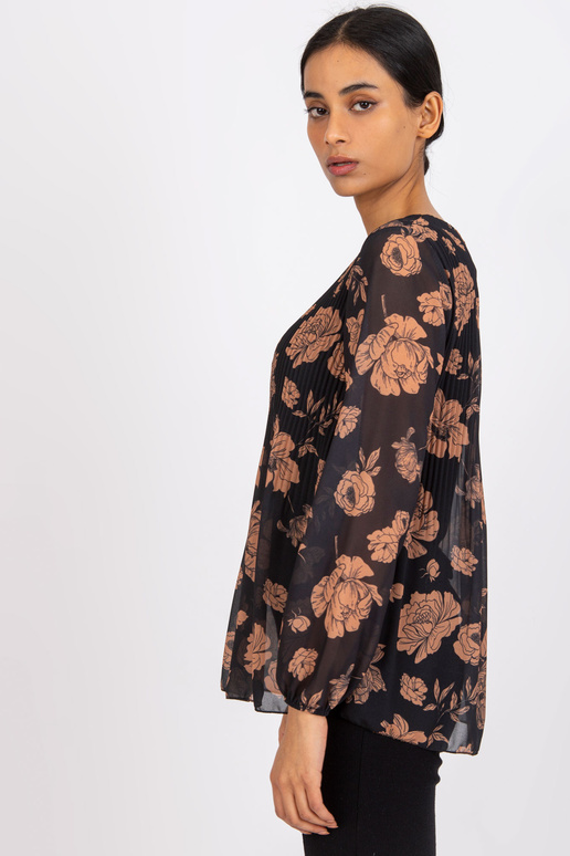 Melna un kamieļu blūze ar viskozi Liana Melna un kamieļu blūze ar viskozi Liana