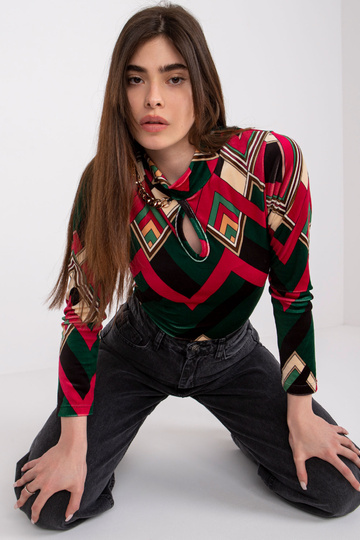 Zaļa un rozā velūra blūze...