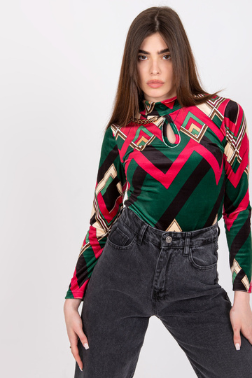 Zaļa un rozā velūra blūze... 2