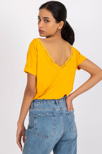 Gaiši oranža blūze ar kaklu... 2