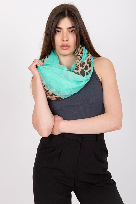 Piparmētru šalle ar leopera apdruku