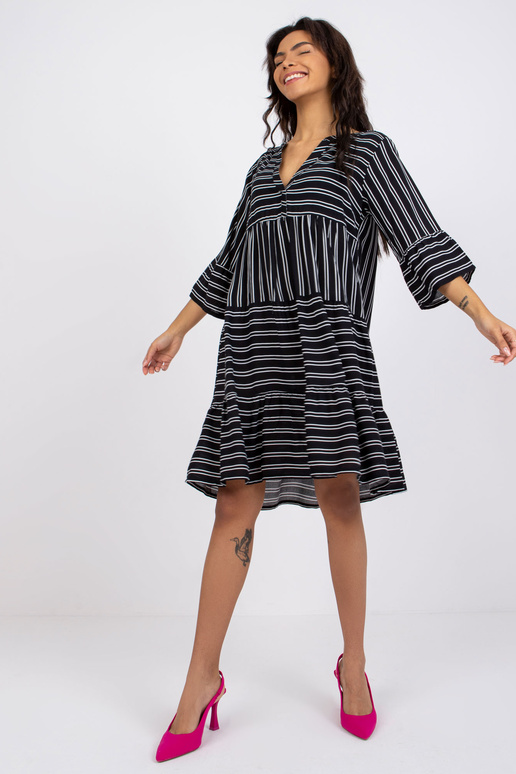 Melna kleita ar apdruku Helena SUBLEVEL