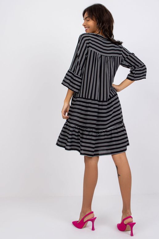 Melna kleita ar apdruku Helena SUBLEVEL