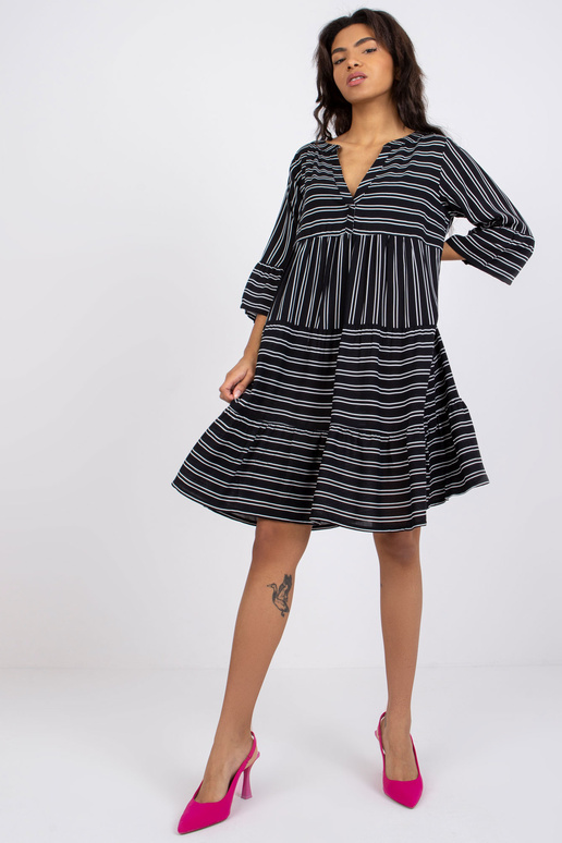 Melna kleita ar apdruku Helena SUBLEVEL