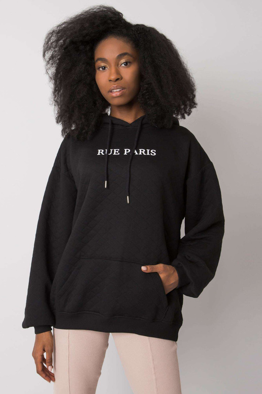 Melns stepēts džemperis Hanna RUE PARIS