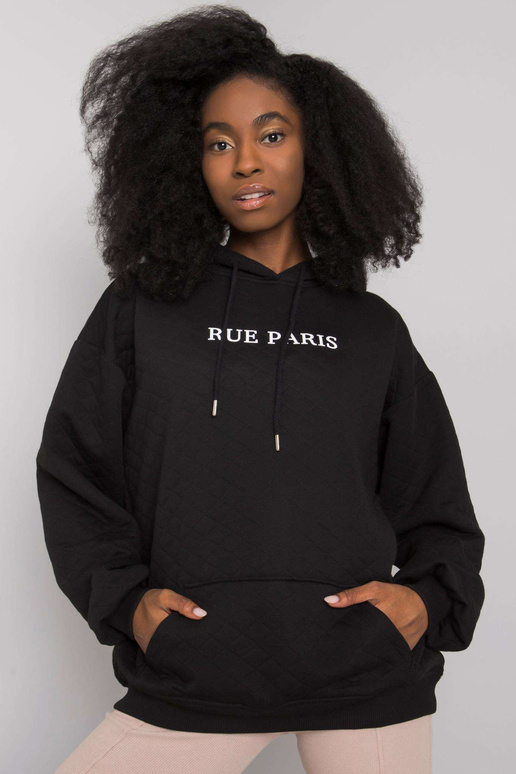 Melns stepēts džemperis Hanna RUE PARIS