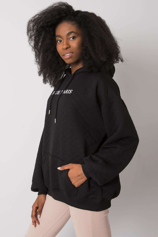 Melns stepēts džemperis Hanna RUE PARIS