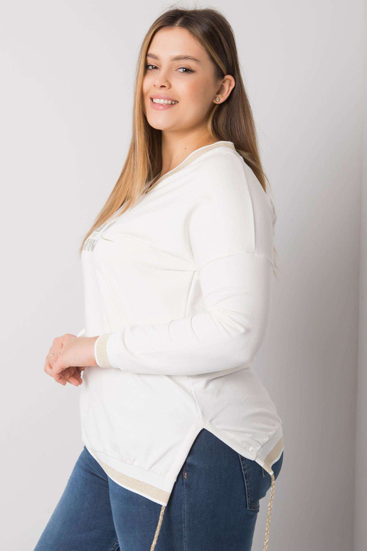 Ecru plus izmēra blūze ar Lila...