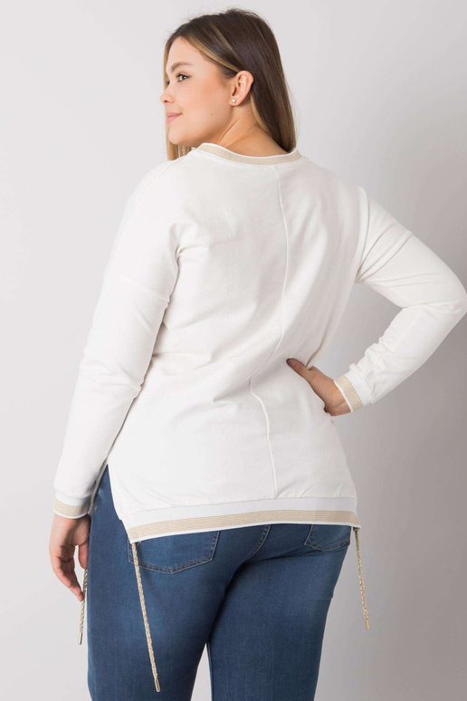 Ecru plus izmēra blūze ar Lila...