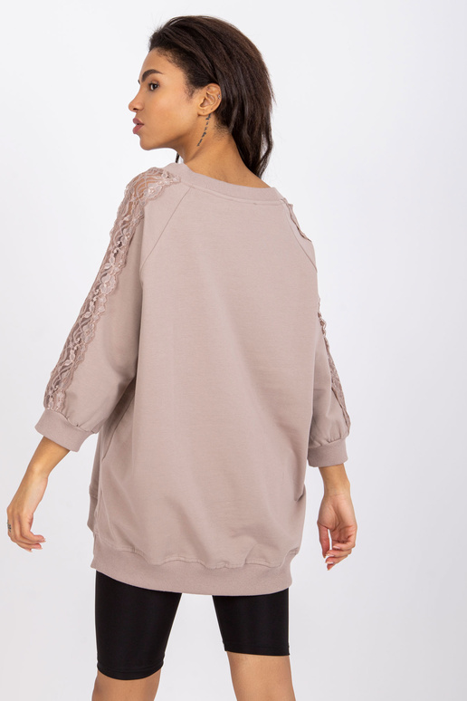 Tumši bēša ikdienas blūze Leja RUE PARIS Tumši bēša ikdienas blūze Leja RUE PARIS