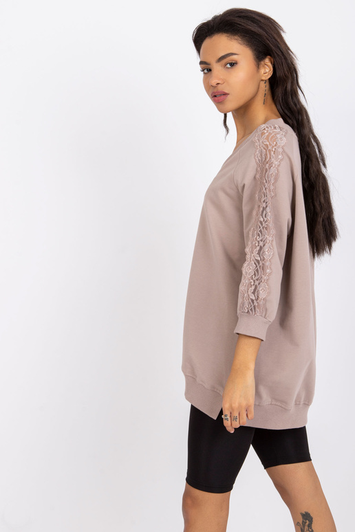 Tumši bēša ikdienas blūze Leja RUE PARIS Tumši bēša ikdienas blūze Leja RUE PARIS