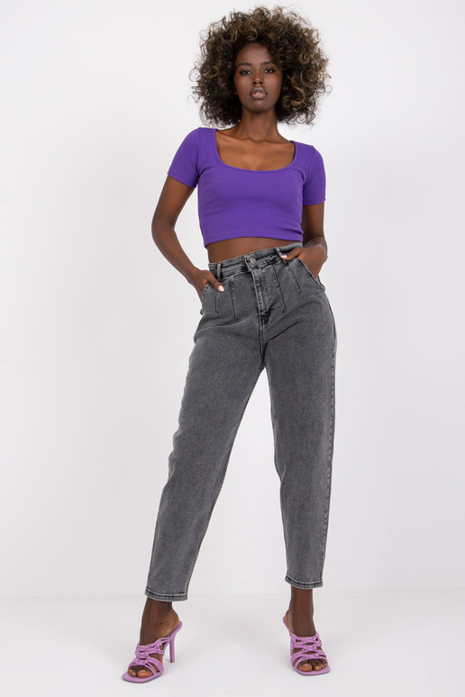 Tumši pelēkas Levante High Waist Mom... Tumši pelēkas Levante High Waist Mom...