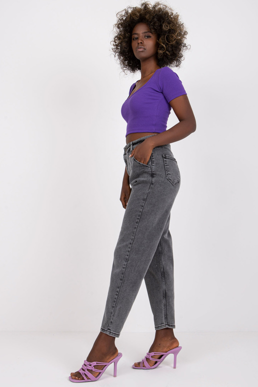 Tumši pelēkas Levante High Waist Mom... Tumši pelēkas Levante High Waist Mom...
