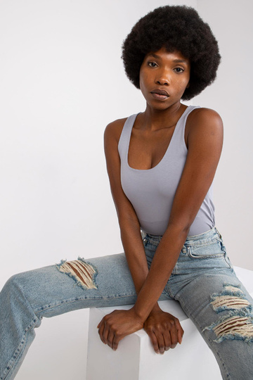 Noelles pelēks gluds tops