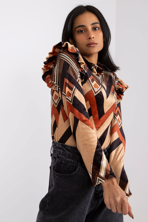 Brūni bēša velūra blūze ar Annabel...