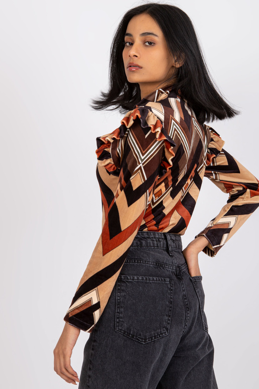 Brūni bēša velūra blūze ar Annabel...