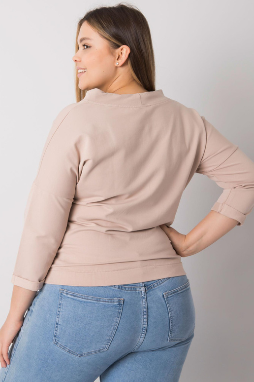 Gaiši bēšs plus izmēra sporta krekls... Gaiši bēšs plus izmēra sporta krekls...