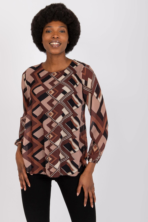 Brūna un bēša blūze ar Virdžīnijas...