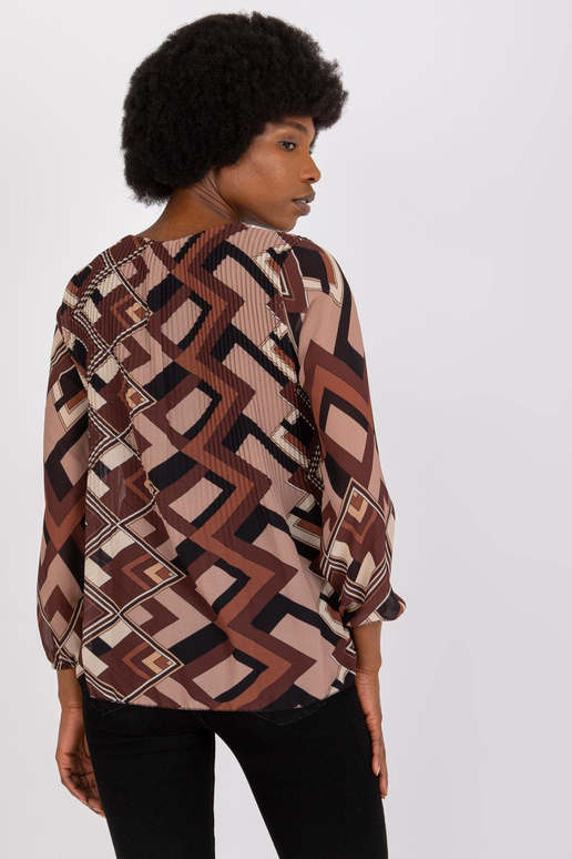 Brūna un bēša blūze ar Virdžīnijas...