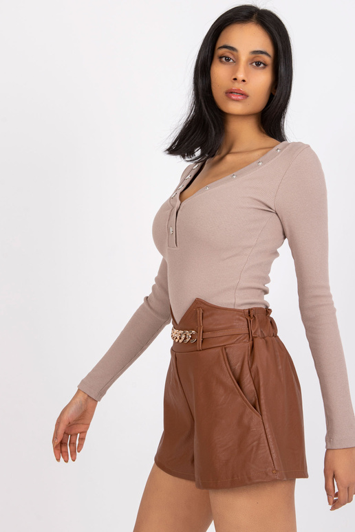 Brūni Iwetta eko ādas šorti