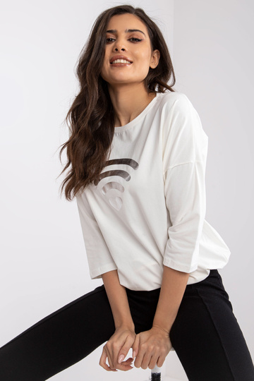 Ecru sieviešu blūze ar... 2