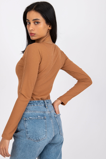 Gaiši brūna blūze ar... 2