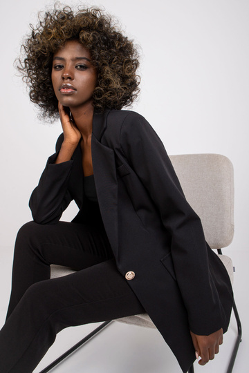 Sieviešu melna jaka ar...