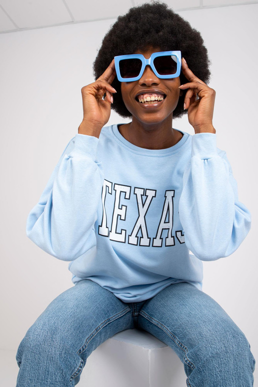 Gaiši zils sieviešu sporta krekls ar...