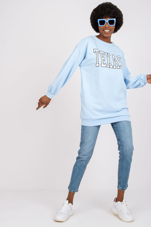 Gaiši zils sieviešu sporta krekls ar...