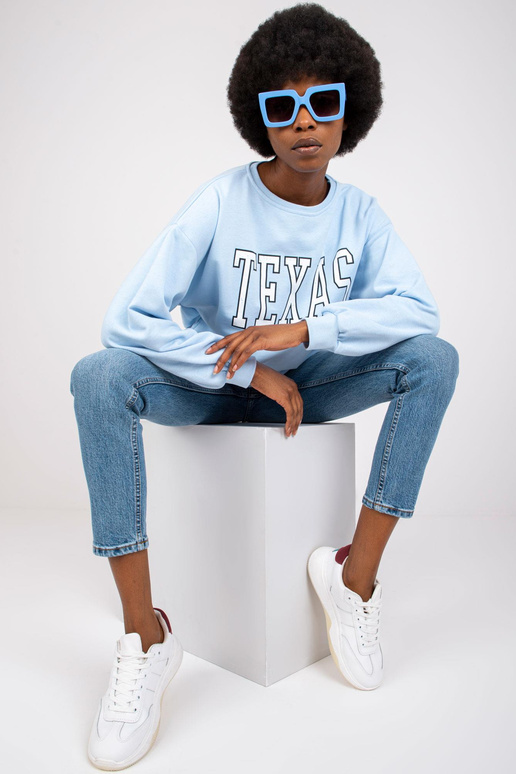 Gaiši zils sieviešu sporta krekls ar...