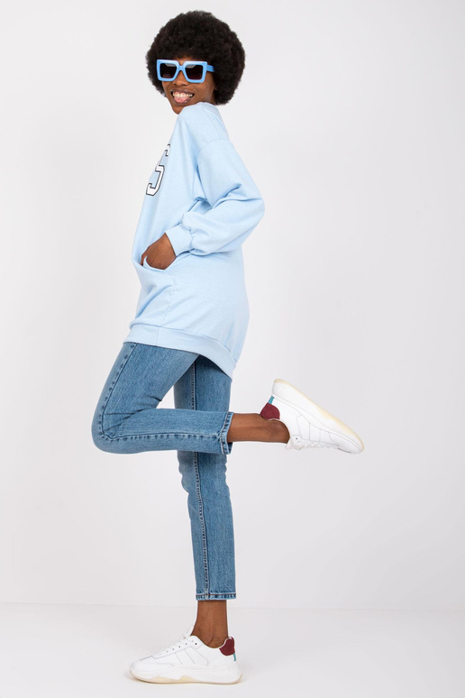 Gaiši zils sieviešu sporta krekls ar...