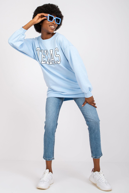 Gaiši zils sieviešu sporta krekls ar...