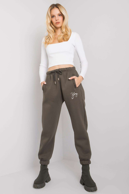 Haki krāsas treniņbikses ar Lilijas...