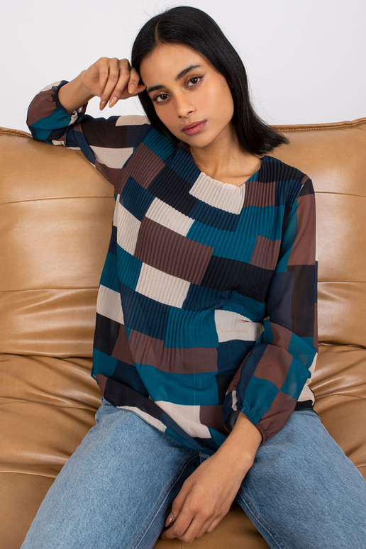 Jūras brūna raksta blūze Gabriella Jūras brūna raksta blūze Gabriella