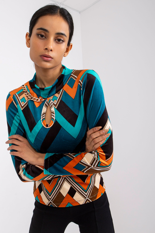 Jūras oranža velūra blūze Pari