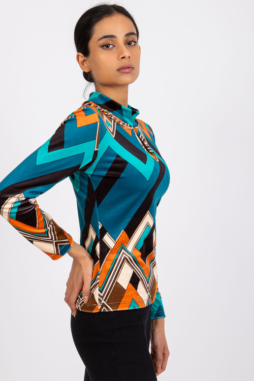 Jūras oranža velūra blūze Pari