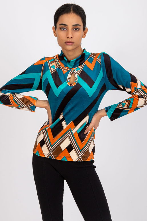 Jūras oranža velūra blūze Pari