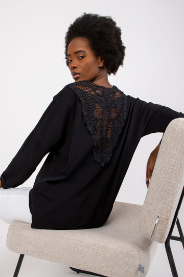 Melna kokvilnas blūze...